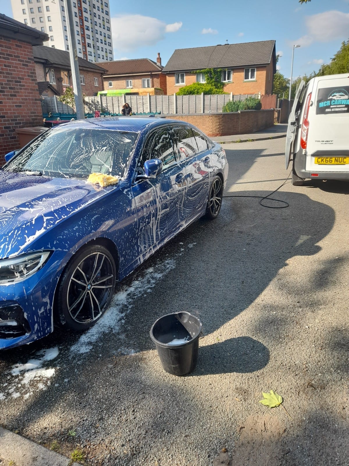 BMW being washed