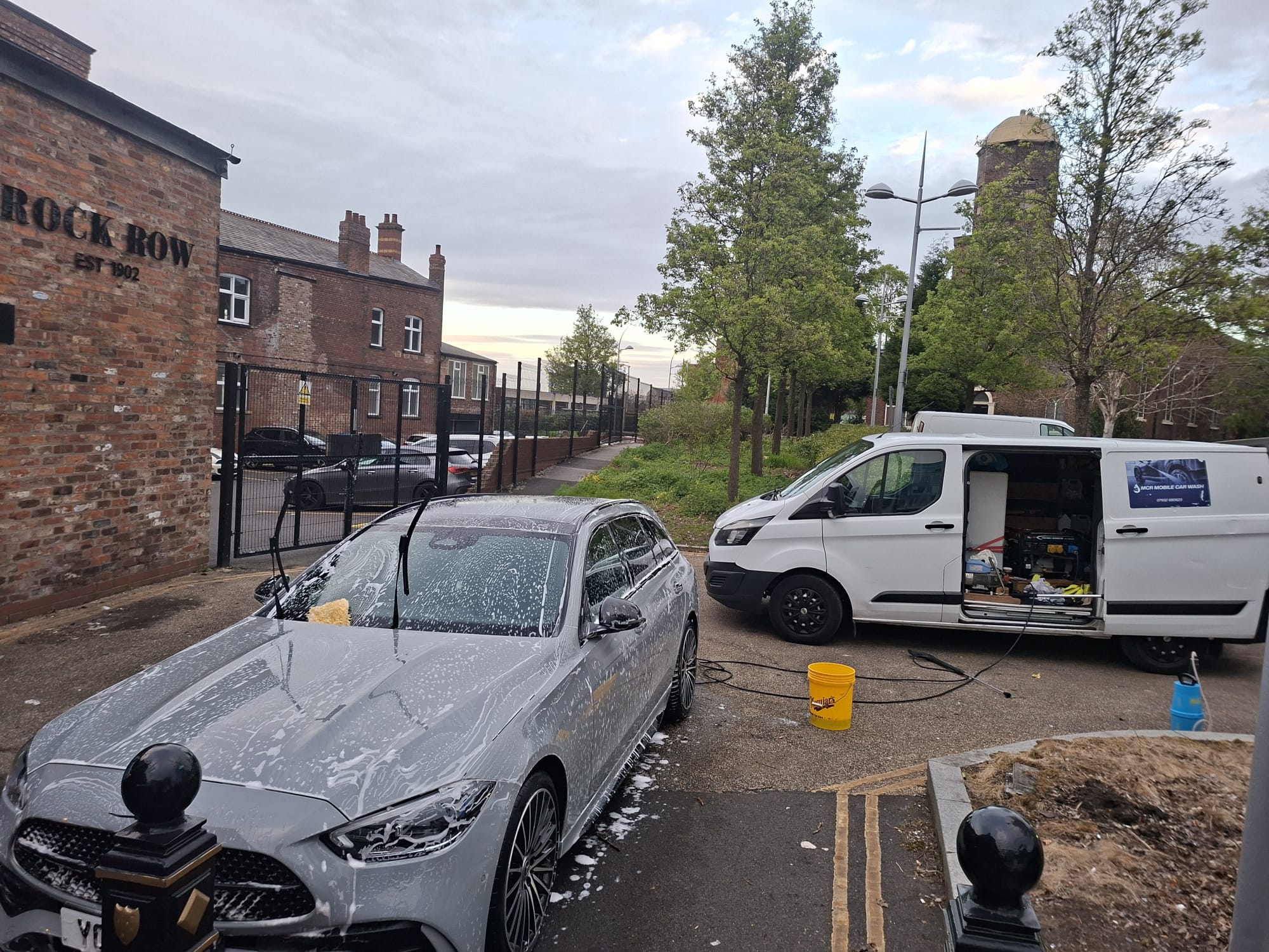 Mercedes snow foam wash by MCR Car Wash Manchester